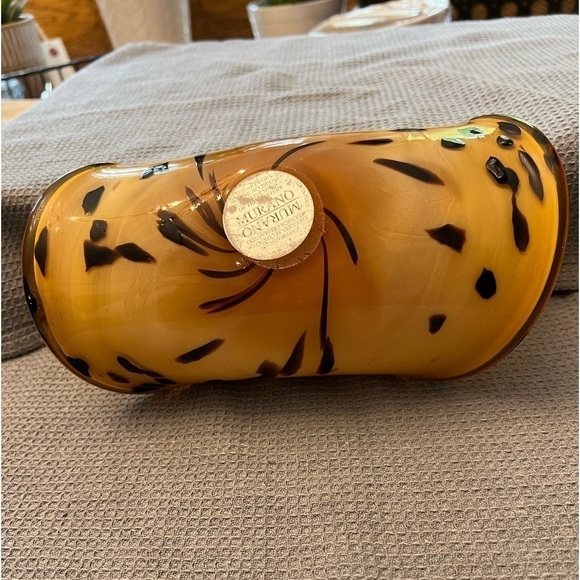 Vintage Murano “Tiger Eye” Folded Art. - Picture 3 of 6